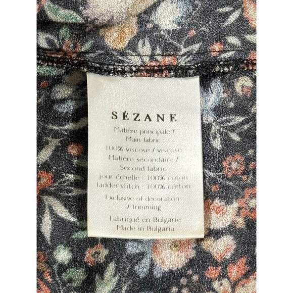 SEZANE Sixtine Long Sleeve Floral Blouse RARE - Picture 8 of 13
